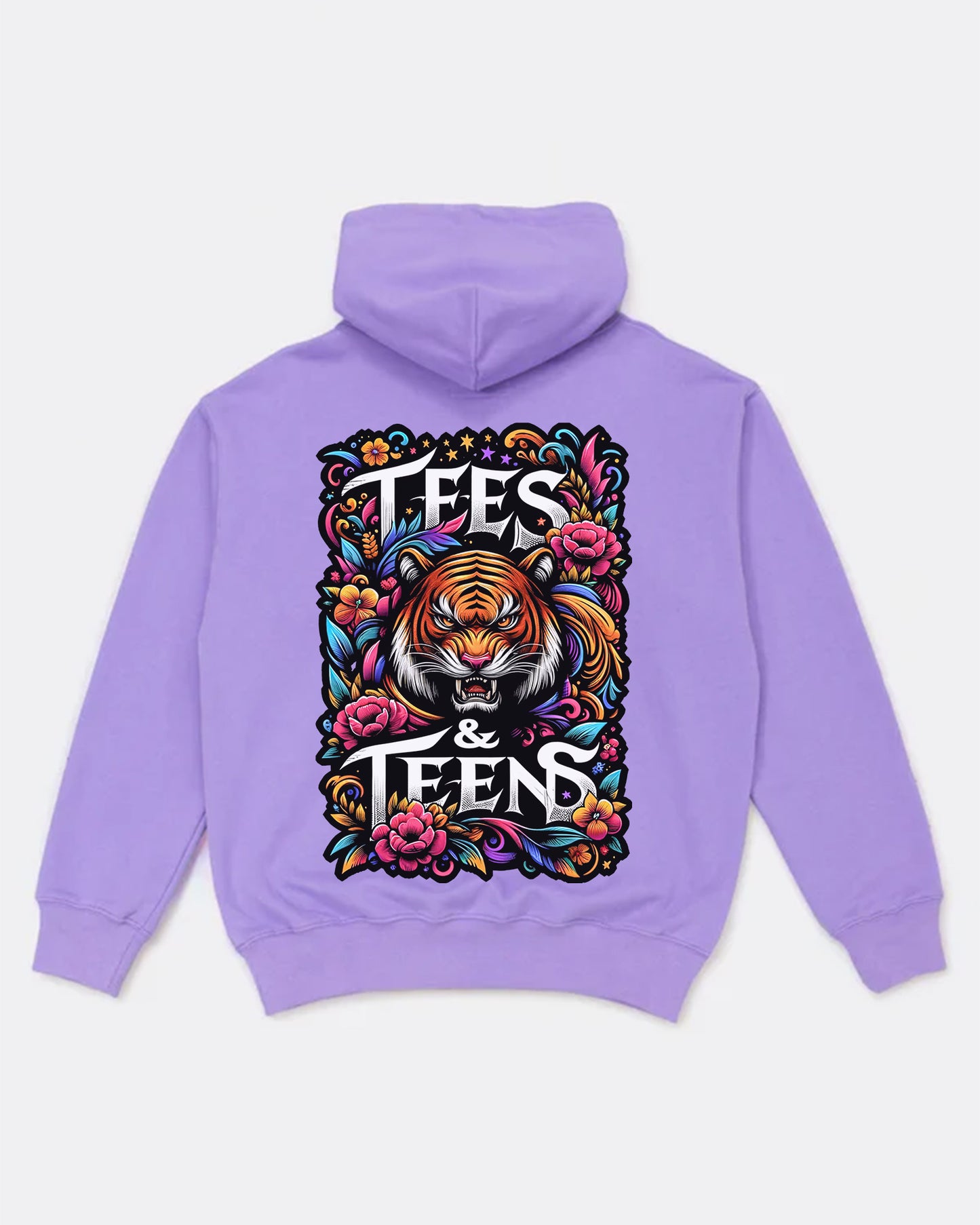 "TEES & TEENS" Vibrant Graphic Printed Unisex Hoodie