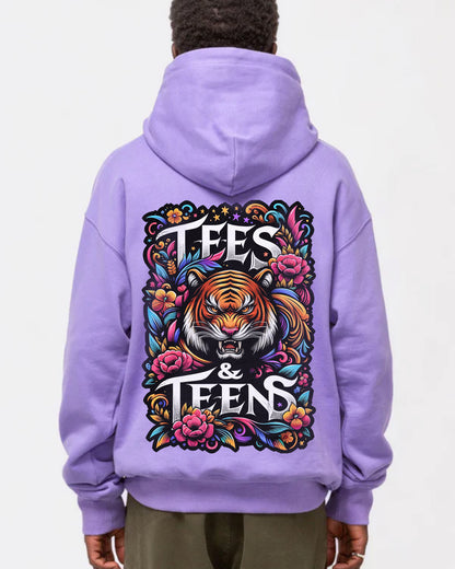 "TEES & TEENS" Vibrant Graphic Printed Unisex Hoodie