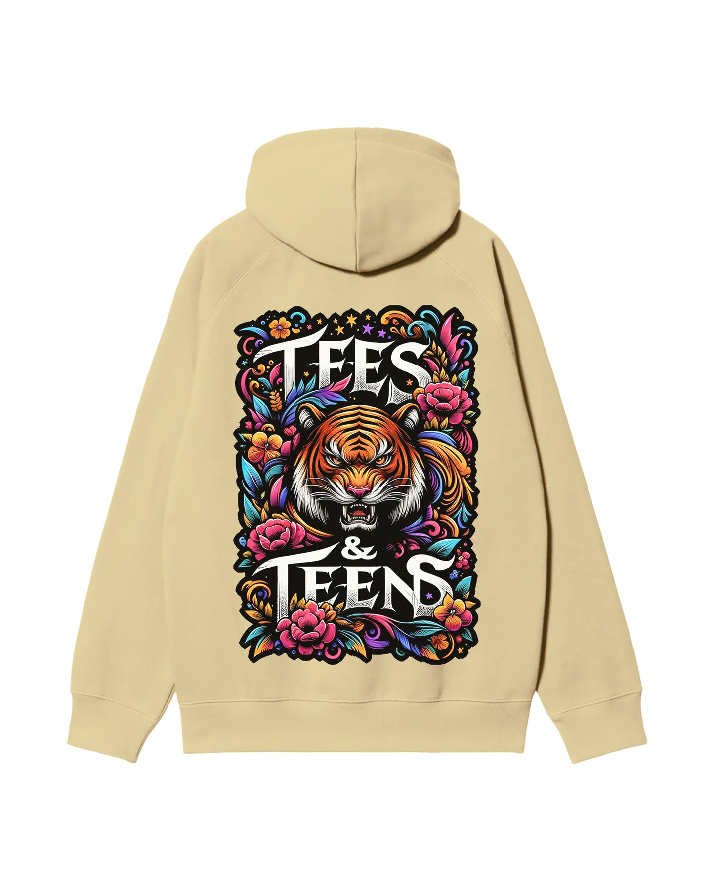 "TEES & TEENS" Vibrant Graphic Printed Unisex Hoodie