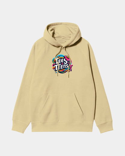 "TEES & TEENS" Vibrant Graphic Printed Unisex Hoodie