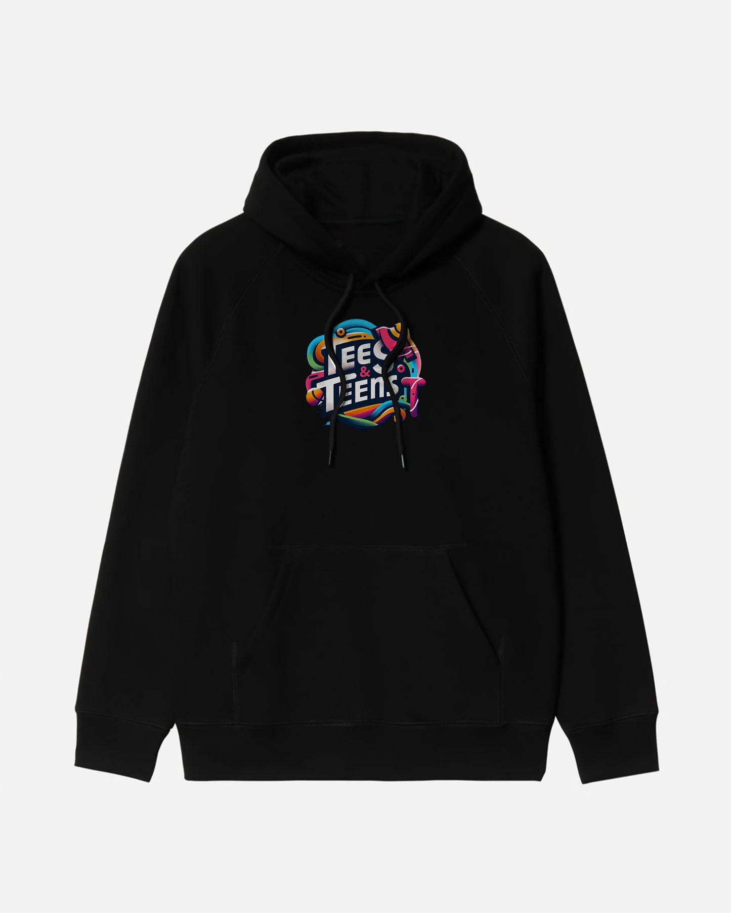 "TEES & TEENS" Vibrant Graphic Printed Unisex Hoodie