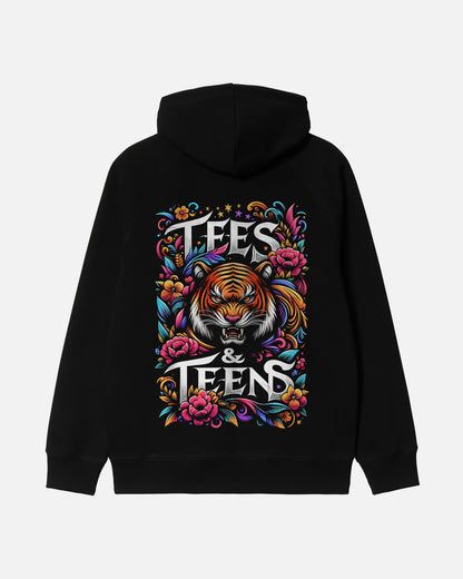 "TEES & TEENS" Vibrant Graphic Printed Unisex Hoodie