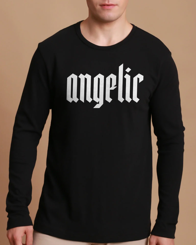 "ANGELIC" Printed Full Sleeve T shirt