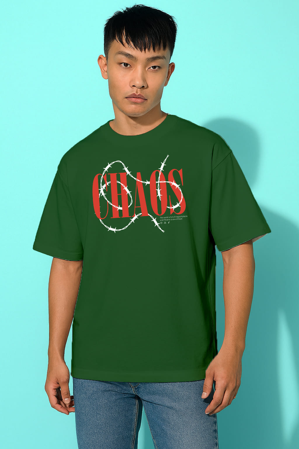 "CHAOS" PRINTED OVERSIZE