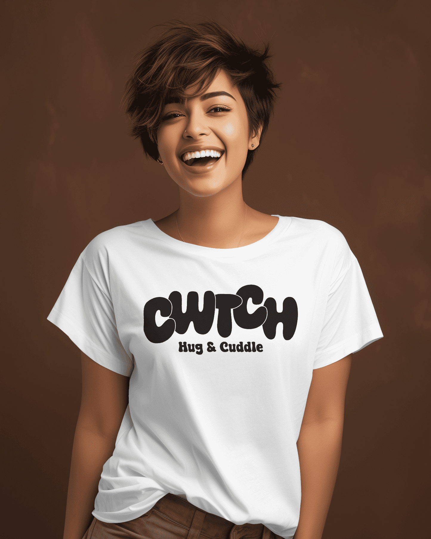 "CWTCH" Printed T shirt for Women