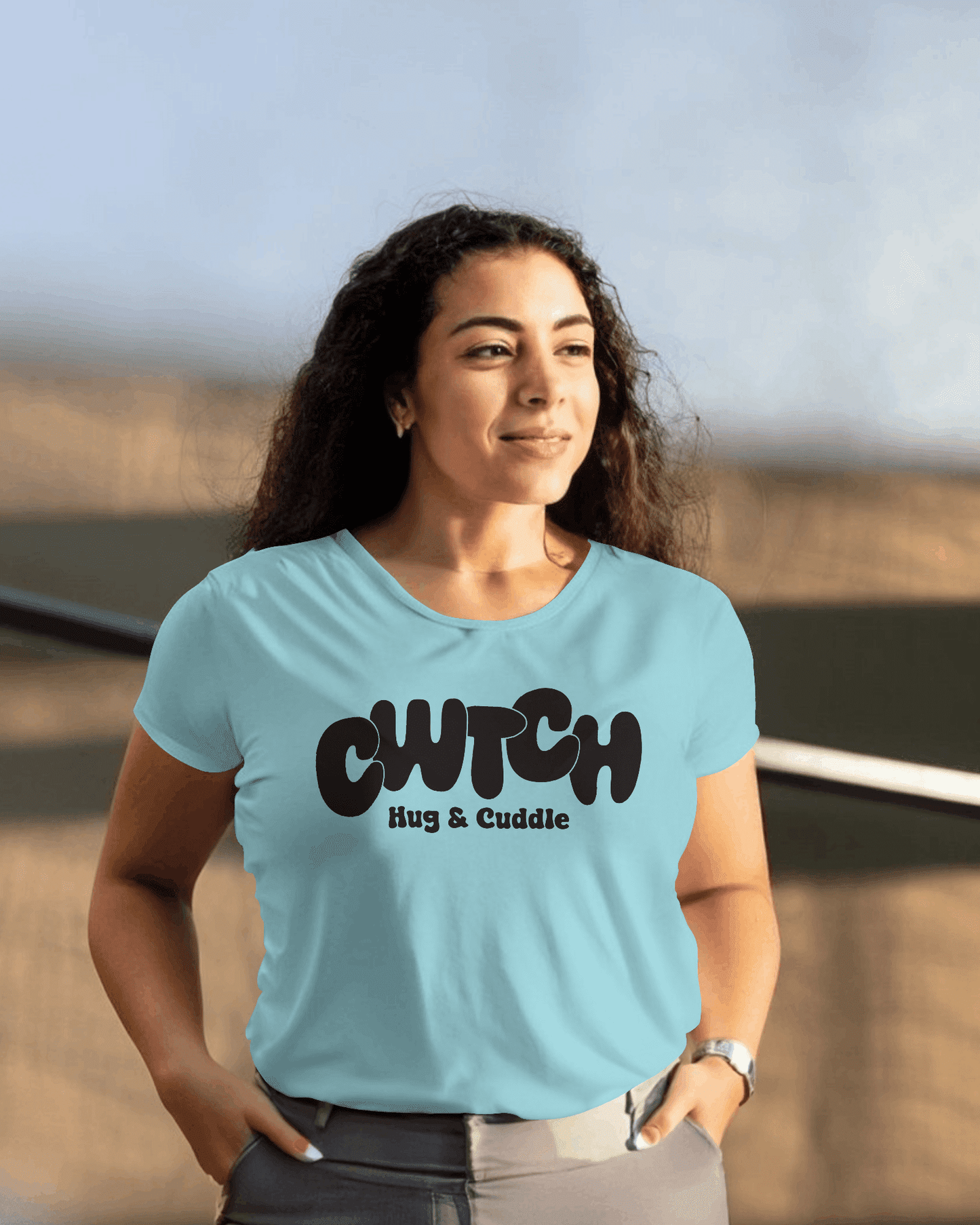 "CWTCH" Printed T shirt for Women