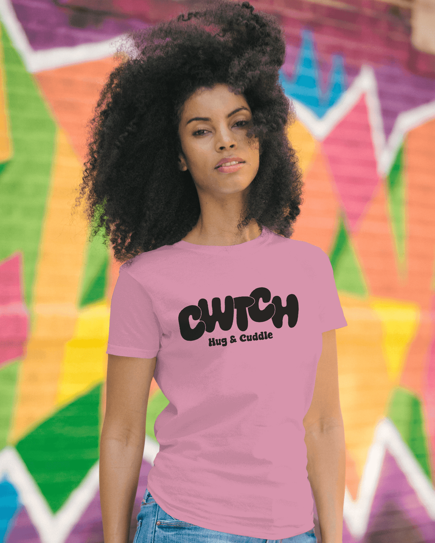 "CWTCH" Printed T shirt for Women