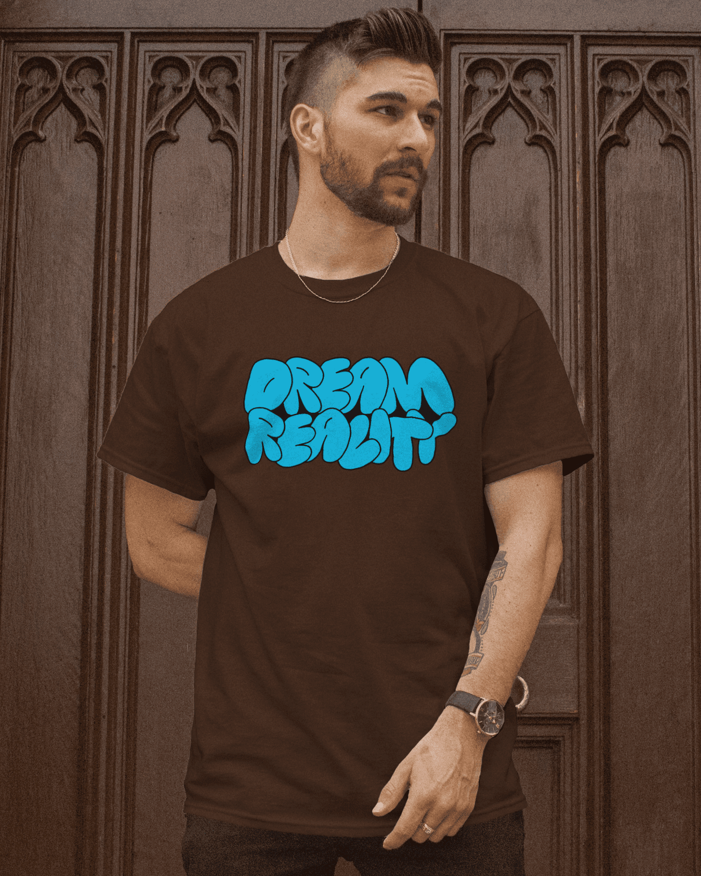 "Dream reality "printed t-shirt for mens