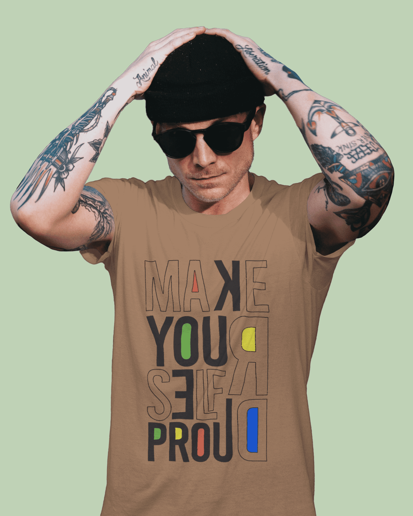 "Make yourself proud"printed tshirt for mens