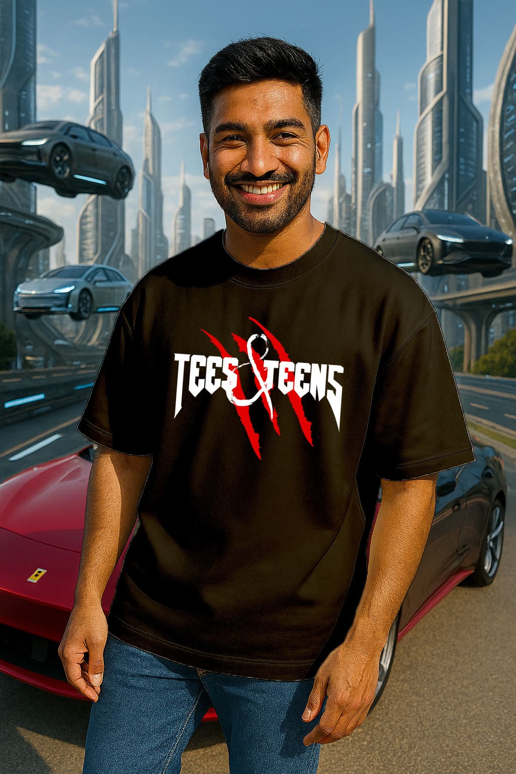 "TEES&TEENS" OVERSIZE TSHIRT