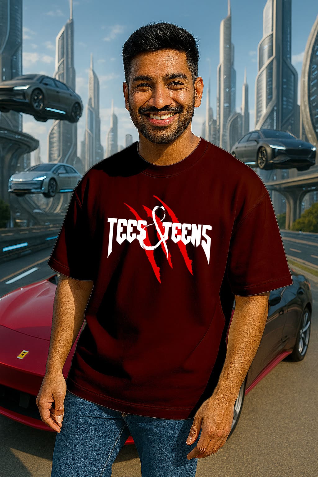 "TEES&TEENS" OVERSIZE TSHIRT