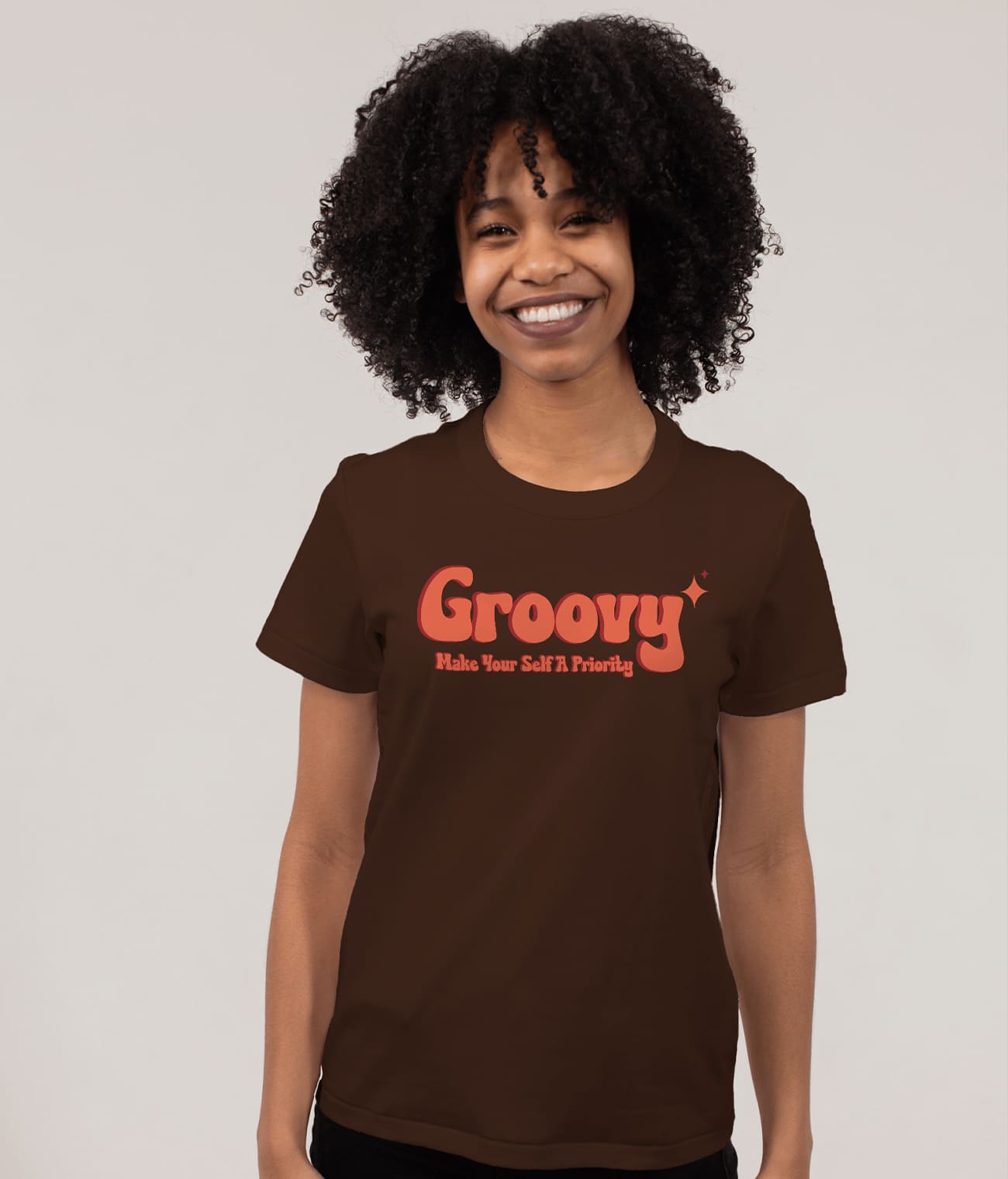 "GROOVY" Printed T shirt for Women