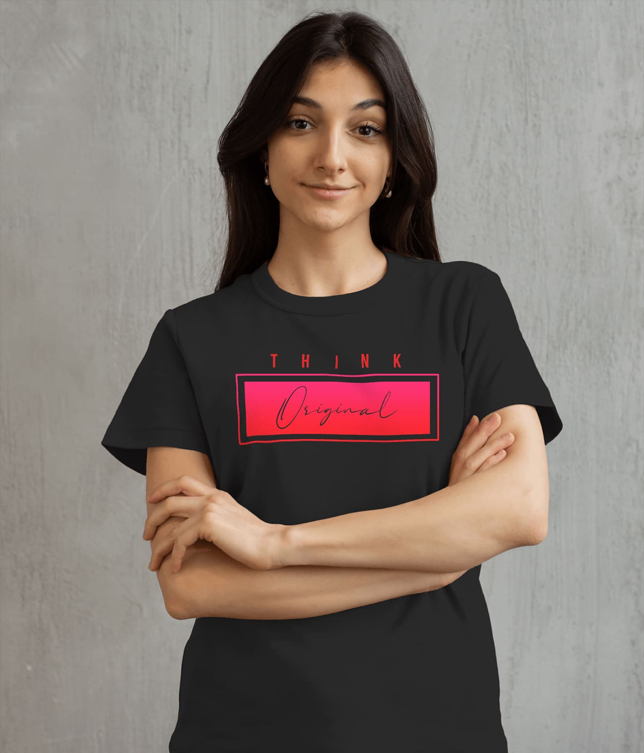 "THINK ORGINAL" Printed T shirt for Women