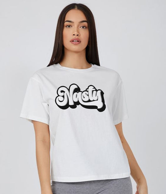 "NASTY" Printed T shirt for Women