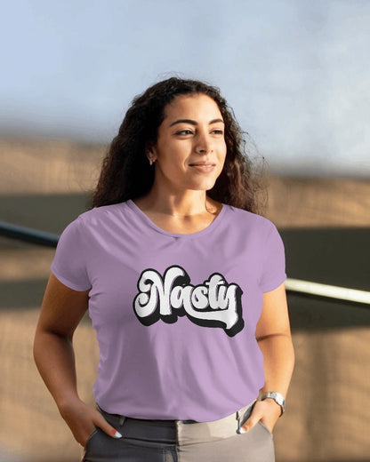 "NASTY" Printed T shirt for Women