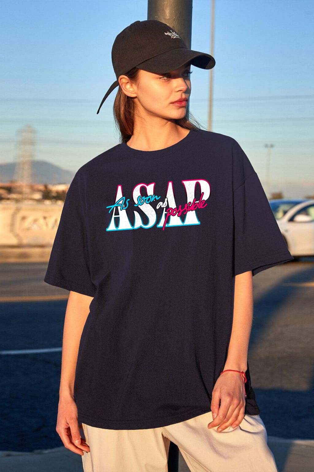"ASAP" OVERSIZE TSHIRT PRINTED