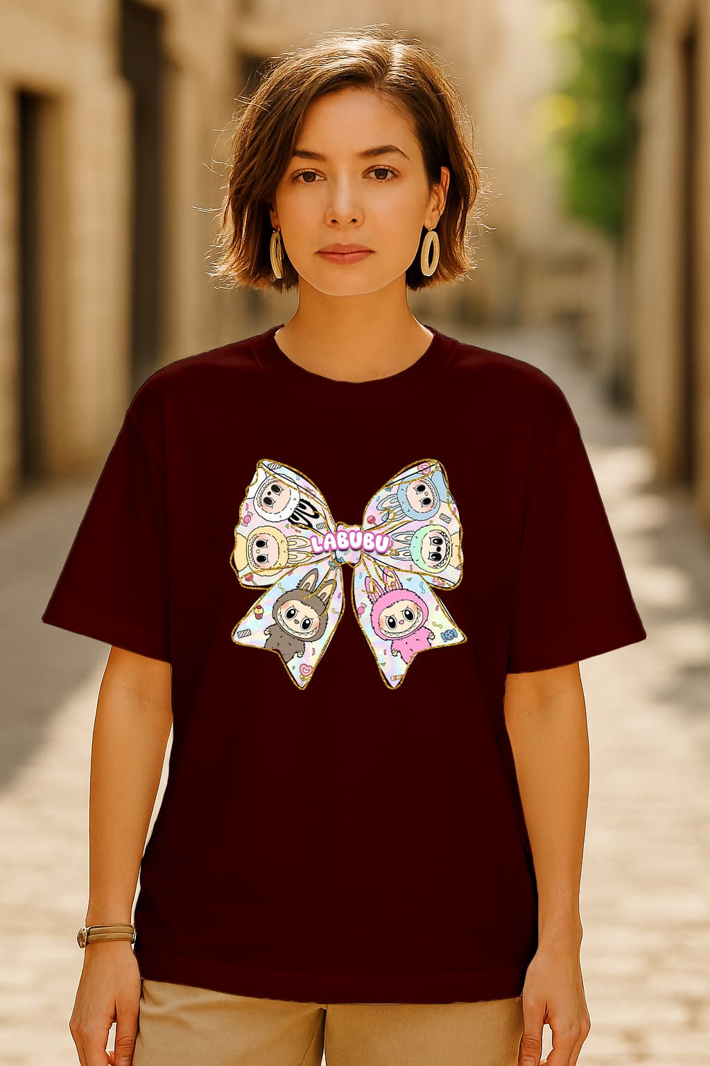" LABUBU BOW" OVERSIZE TSHIRT