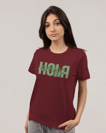 "HOLA AMIGO" Printed T shirt for Women