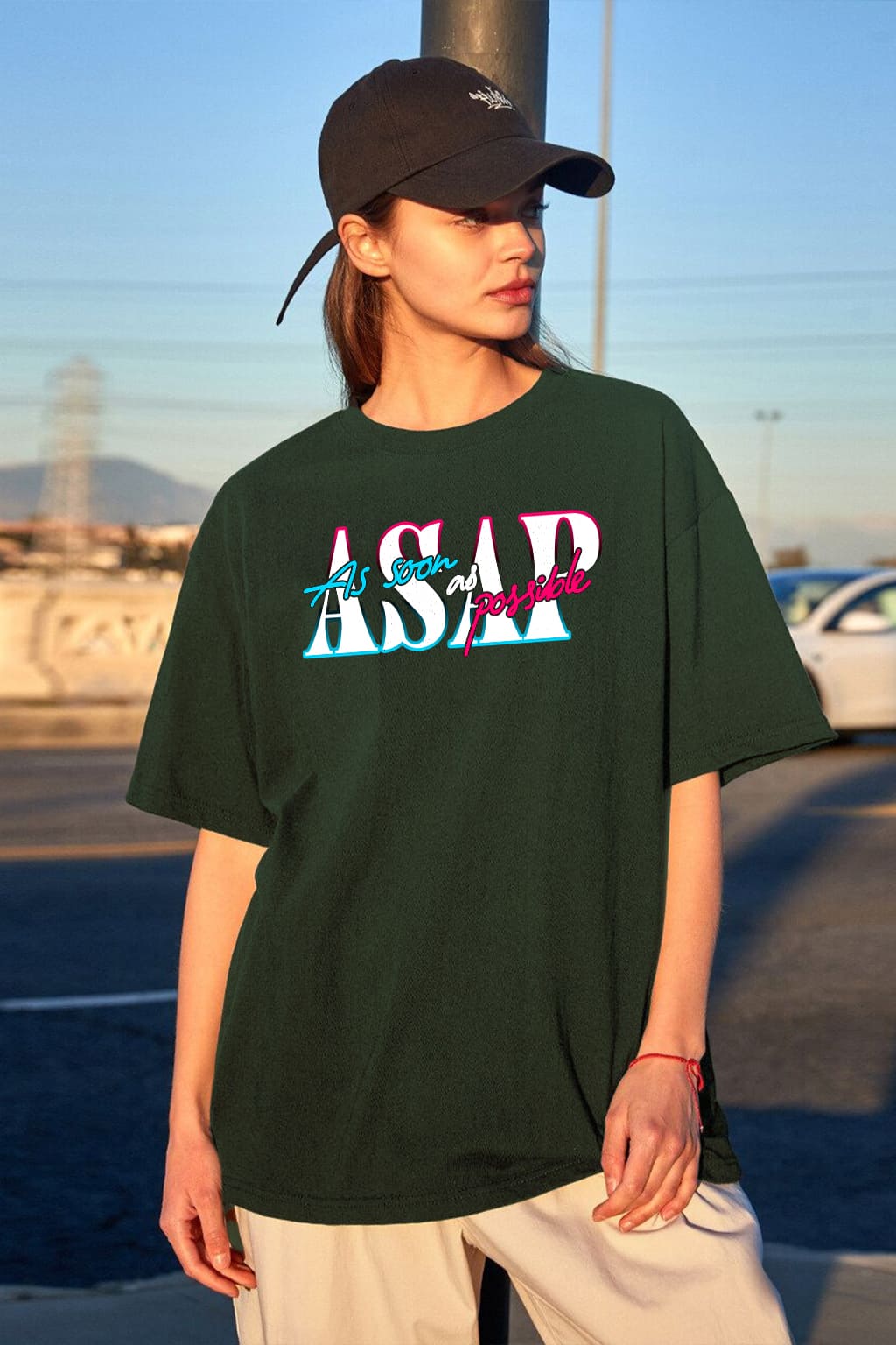 "ASAP" OVERSIZE TSHIRT PRINTED