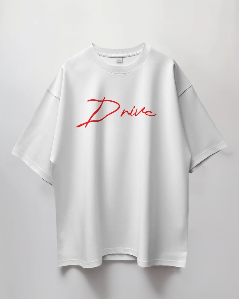 "drift drive" printed oversized tshirt