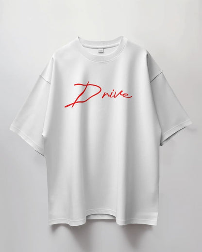 "drift drive" printed oversized tshirt