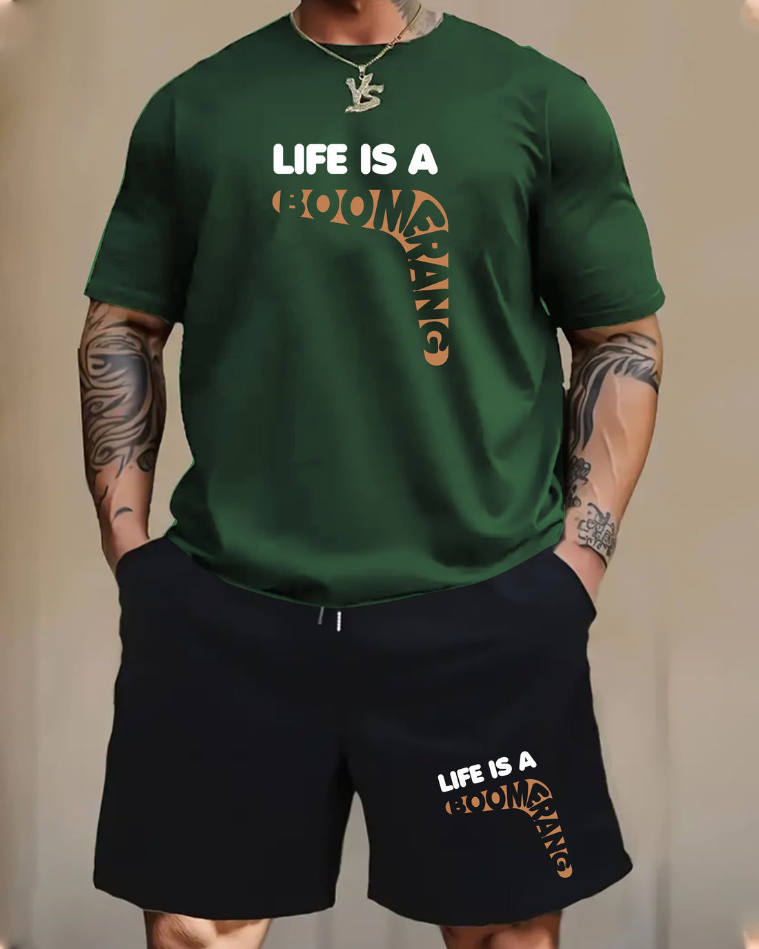 "BOOMERANG" PRINTED CORD SET