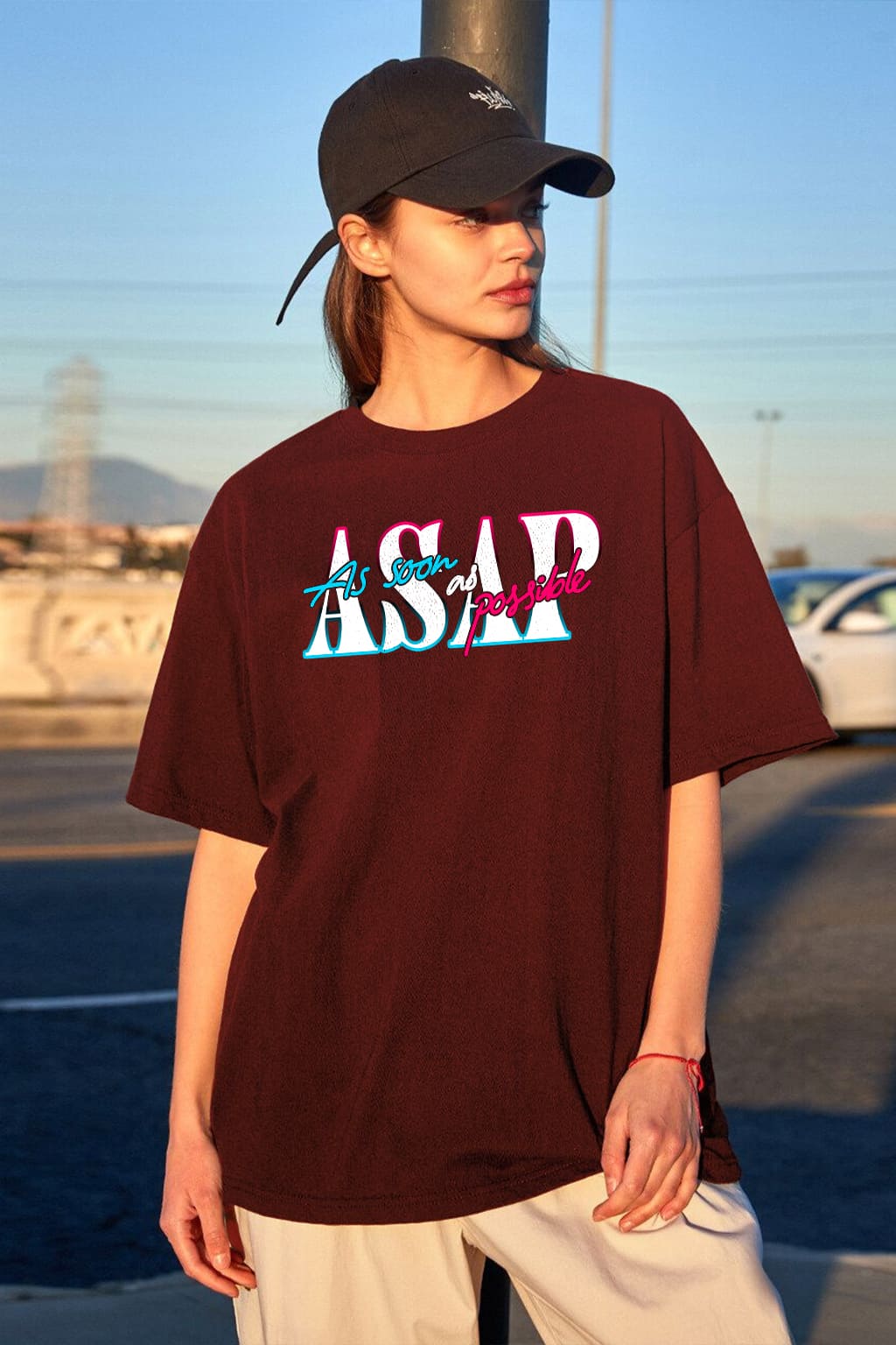 "ASAP" OVERSIZE TSHIRT PRINTED