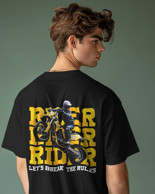 "RIDER" Printed Oversize T shirt