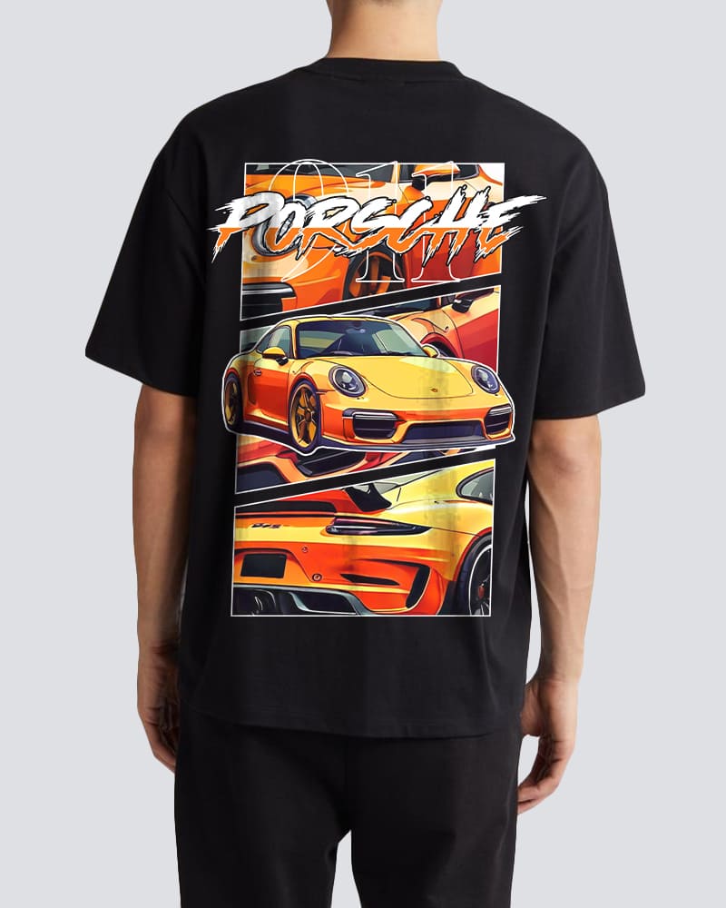 "PROSCHE 911" Printed Oversize T shirt