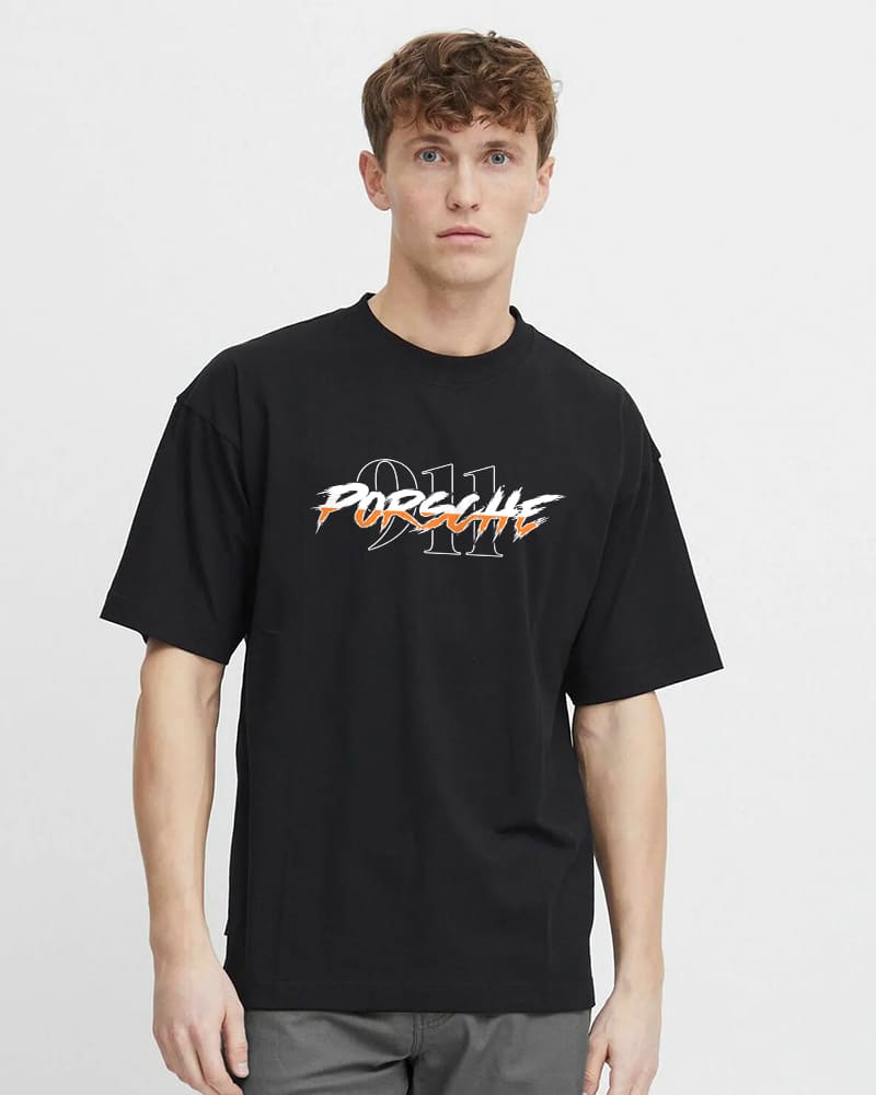 "PROSCHE 911" Printed Oversize T shirt