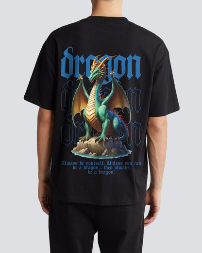 "DRAGON" Printed Oversize T shirt for Men