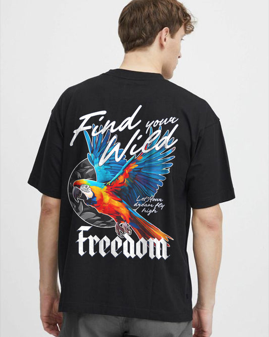 "FIND YOUR WILD" Printed Oversize T shirt