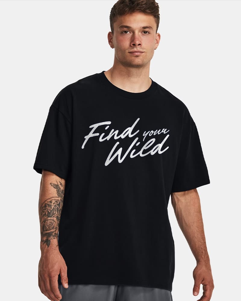 "FIND YOUR WILD" Printed Oversize T shirt