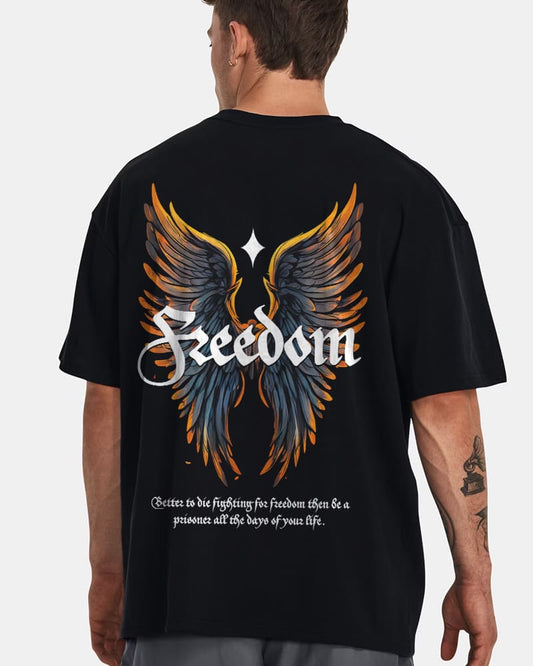 "FREEDOM" Printed Oversize T shirt