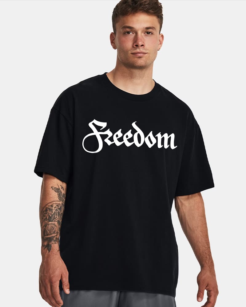 "FREEDOM" Printed Oversize T shirt