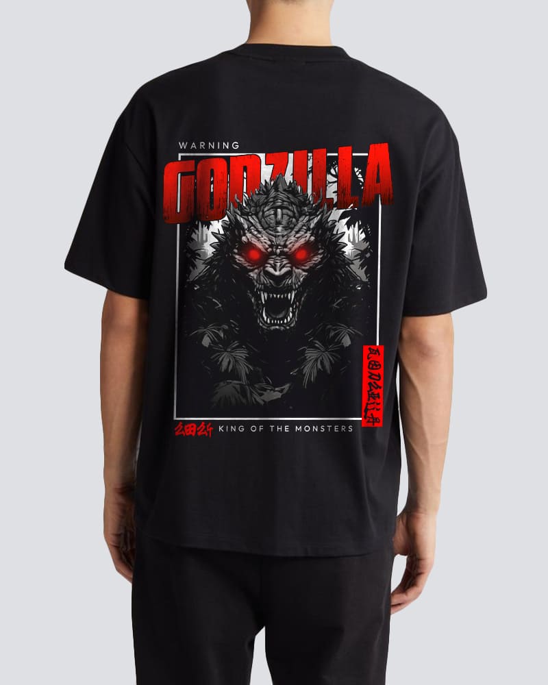 "GODZILLA" Printed Oversize T shirt