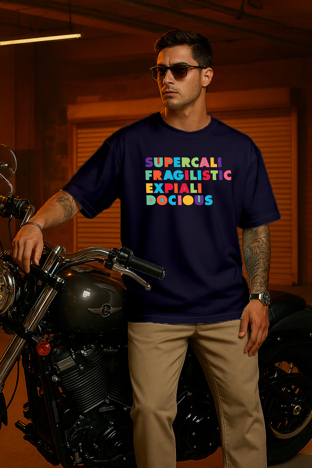 "SUPERCALIFRAGALISTICEXPIALIDOIUS" OVER SIZE TSHIRT