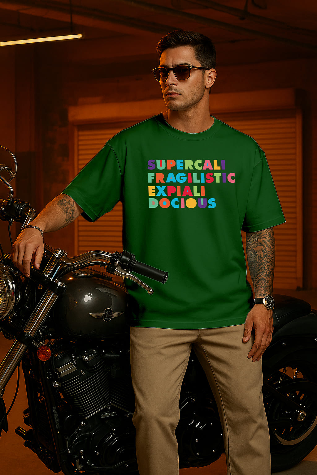 "SUPERCALIFRAGALISTICEXPIALIDOIUS" OVER SIZE TSHIRT