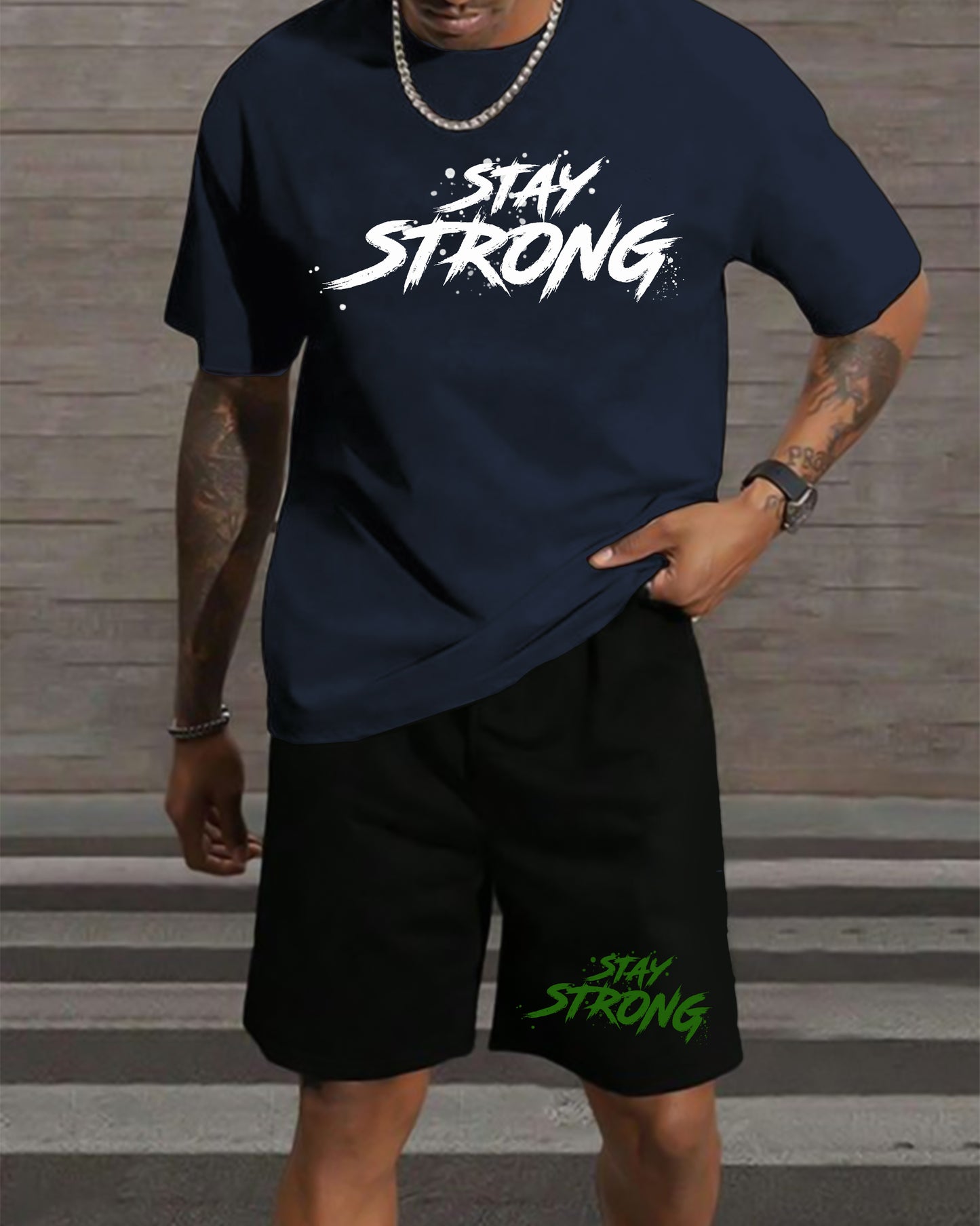 "STAY STRONG" Printed Cord Ser