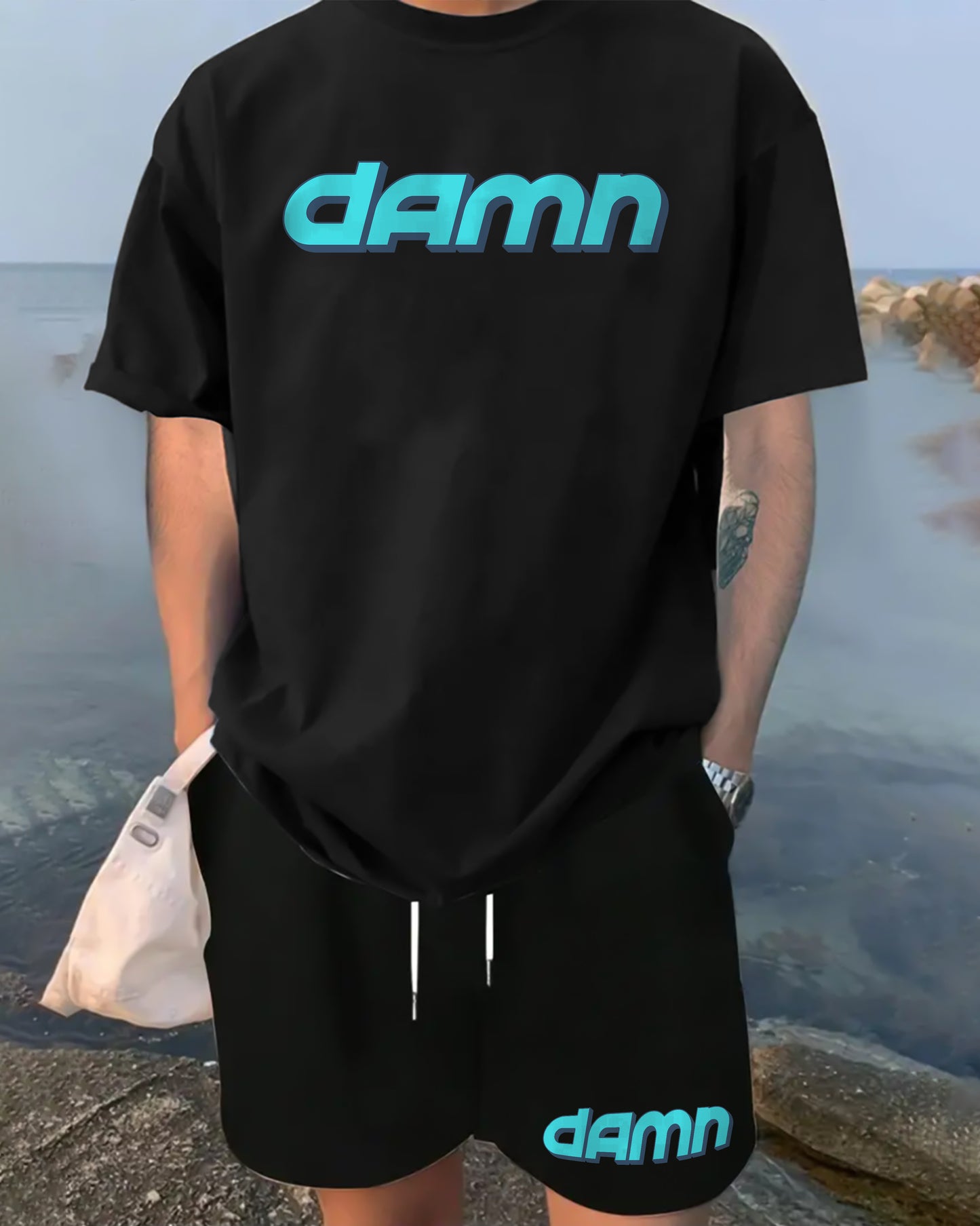 "DAMN" Printed Cord Set