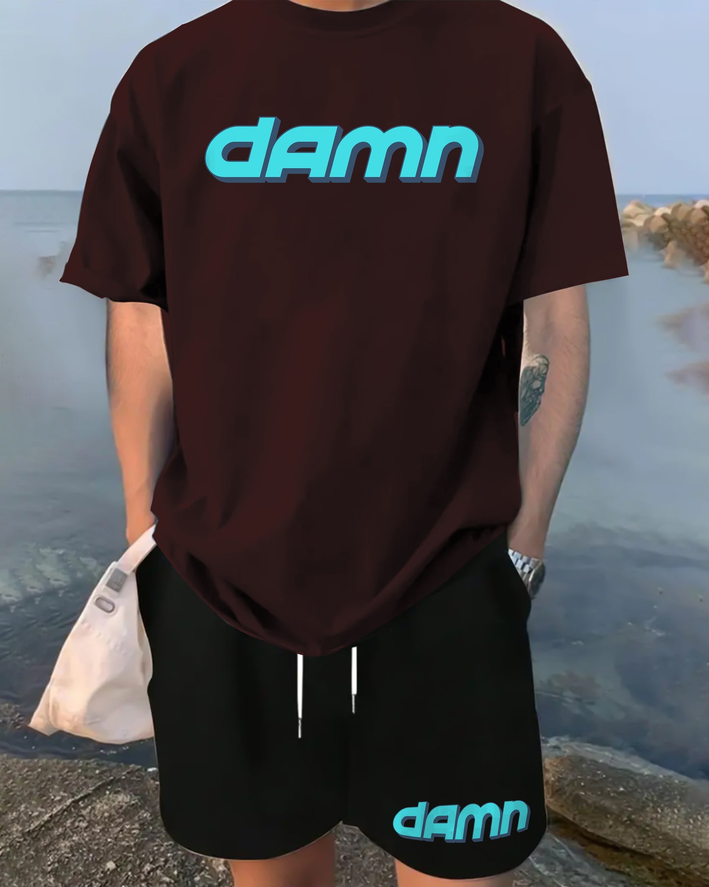 "DAMN" Printed Cord Set