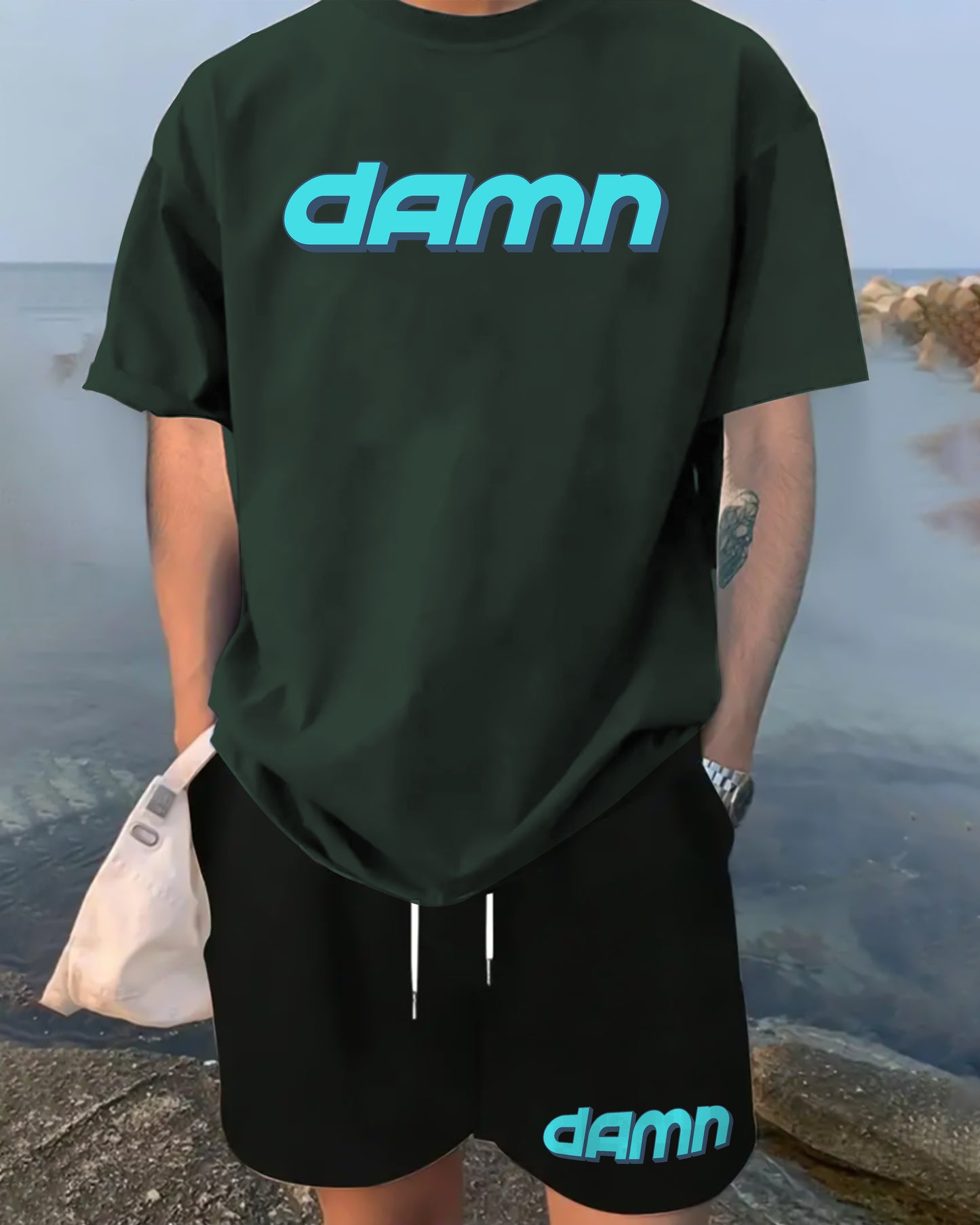 "DAMN" Printed Cord Set