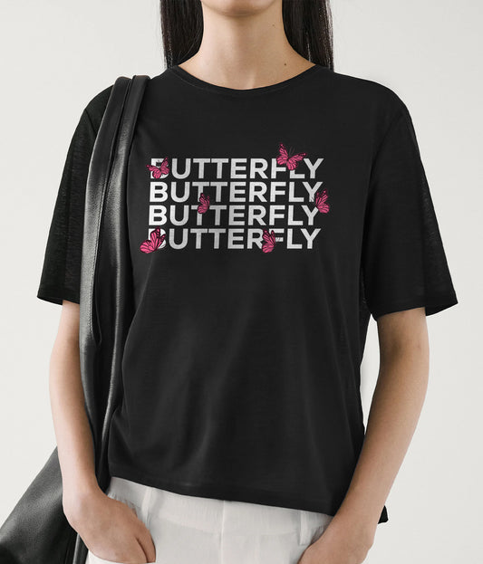 "BUTTERFLY" Printed T shirt for Women