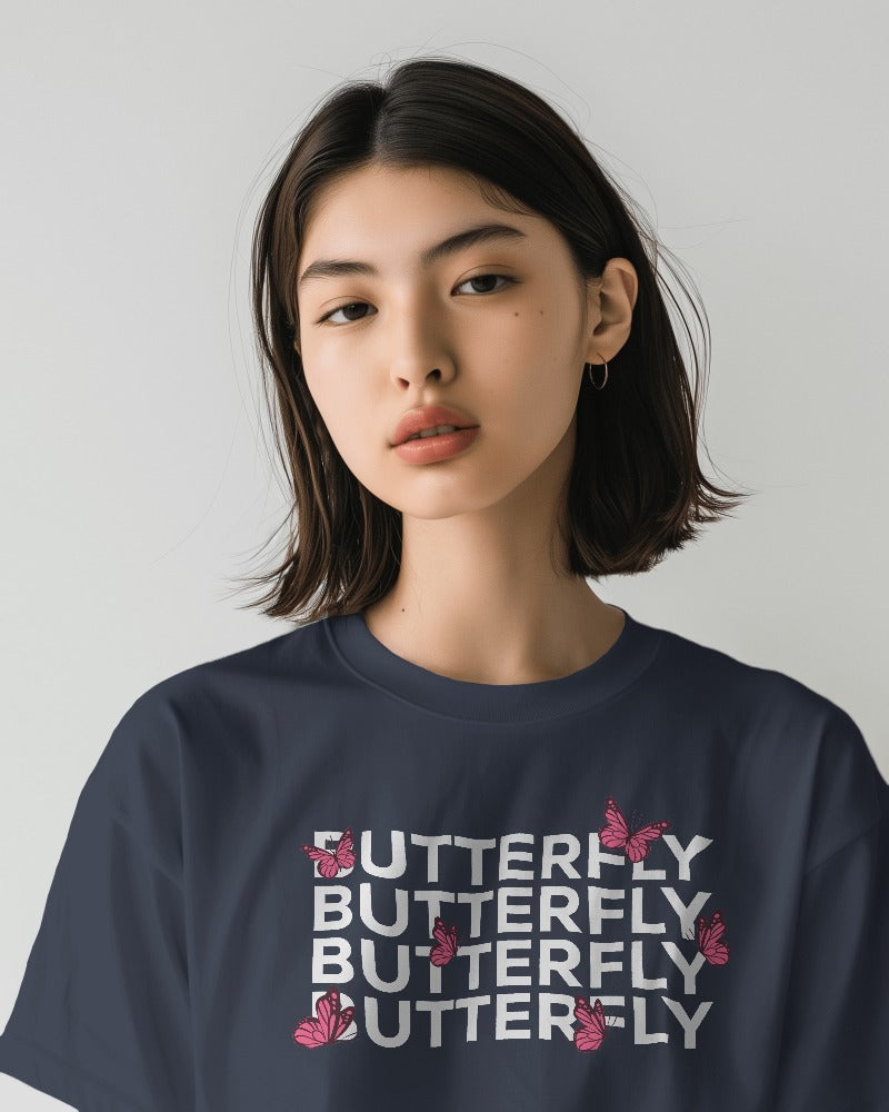 "BUTTERFLY" Printed T shirt for Women