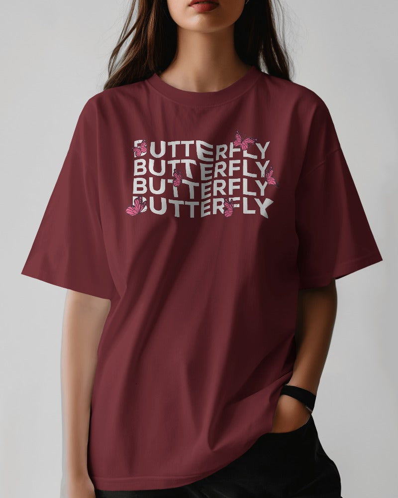 "BUTTERFLY" Printed T shirt for Women