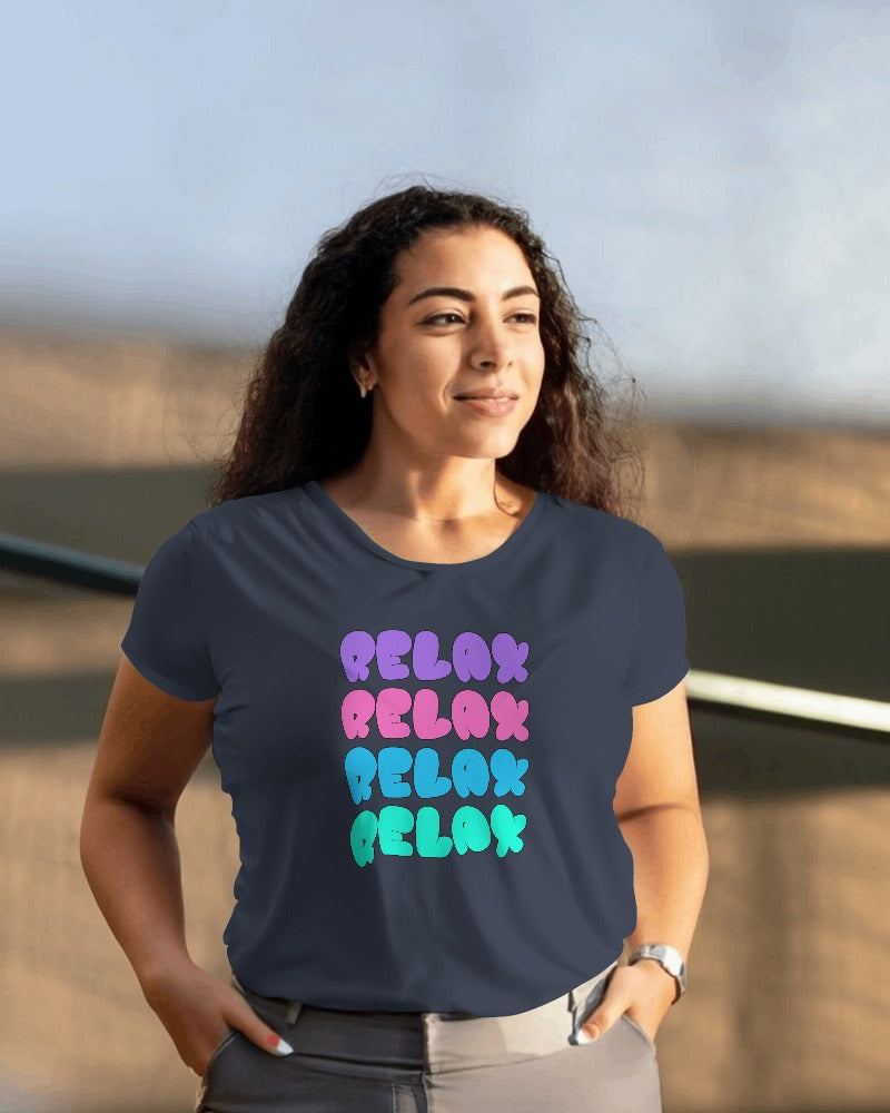 "RELAX" Printed T shirt for Women