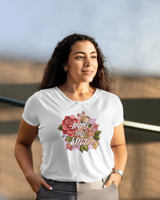 "INTO THE WILD" Printed T shirt for Women