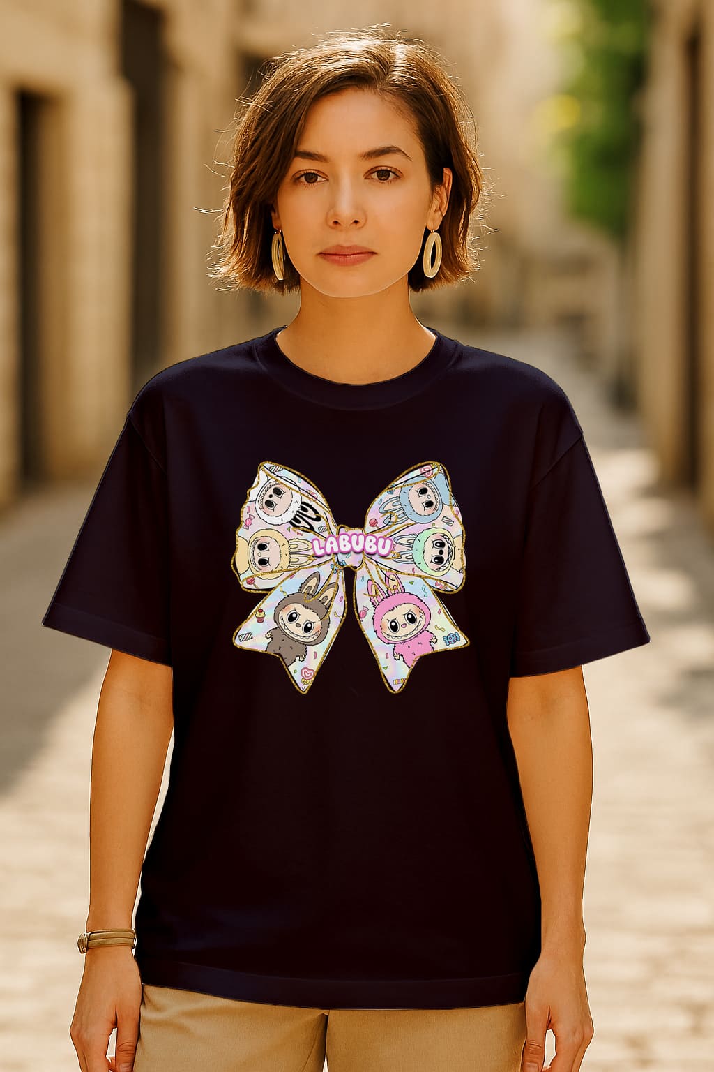 " LABUBU BOW" OVERSIZE TSHIRT