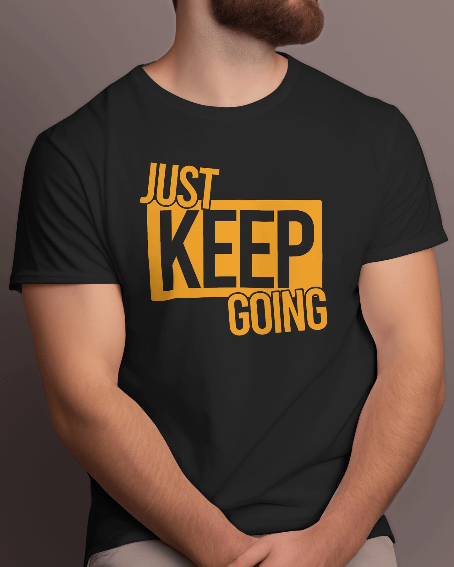 "JUST KEEP GOING" Printed T shirt