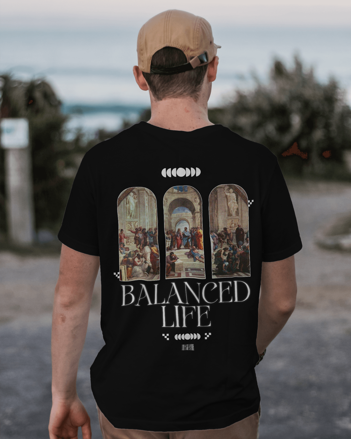 "Balanced Life " printed oversize tshirt